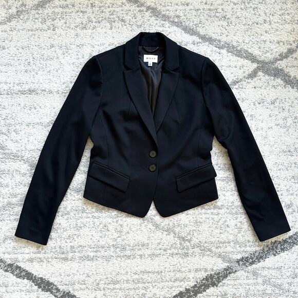 MILLY Ponte Blazer Jacket Black Size S - Picture 9 of 9